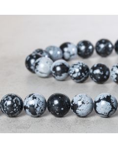 Obsidienne neige du Méxique 12mm