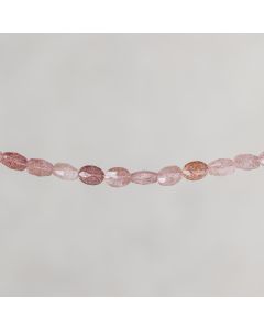 Quartz strawberry Brésil ovale facetté 6x8mm