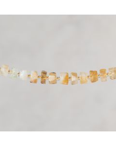 Citrine du Brésil rondelle asymétrique 4-5x8-9mm