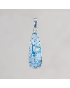 Cyanite du brésil pendentif argenté 5x25mm