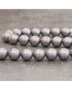 Perle façon "majorque" gris perle  12mm