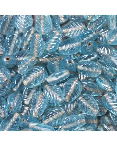 Feuilles en verre irisées bleu lagon 12mm le sachet 100pcs env