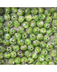 P.verre light apple green 6mm le sachet (100 pcs env)