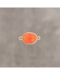 Cornaline d'Inde pl.or 1 m 9x12mm env-5.9x2=11.8€
