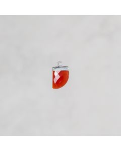 "Aladin" cornaline plaq argt 10x11mm