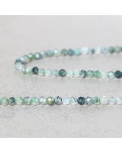 Agate mousse d'Afrique facettée 3mm ( vte)