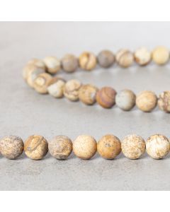 Jaspe paysagé d'Afrique mat 8mm