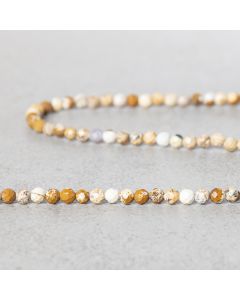 Jaspe paysagé d'Afrique du Sud facetté 3mm