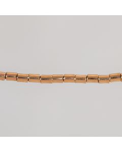 Hématite pink gold tube 1.5x2mm
