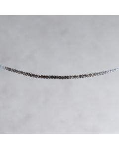 Quartz fumé du Brésil rdelle fcttée 2x3mm