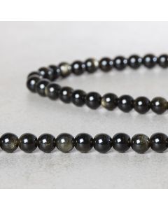 Gold obsidienne du Méxique 6mm