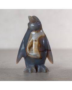 Agate grise d'Afrique Pingouin 140x60mm