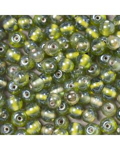 Perles verre irisée couleur 5/6 le sachet de 100